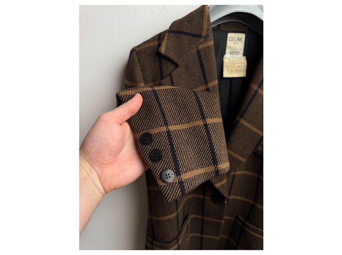 Blazer Céline de lana marrón Castaño - vista 9