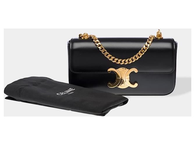 Céline Borsa CELINE Triomphe in Pelle Nera - 102702 Nero - vista 2