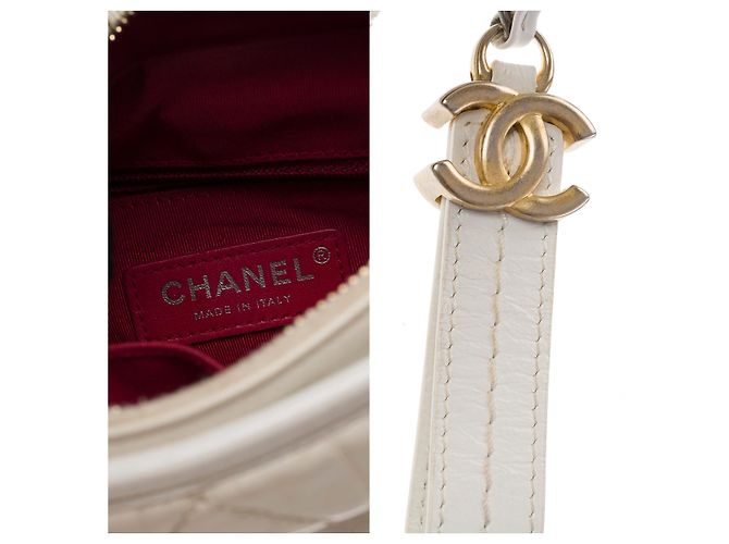 Gabrielle Borsa CHANEL in Pelle Bianca - 102703 Bianco - vista 6