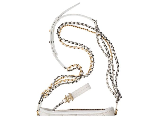 Gabrielle Borsa CHANEL in Pelle Bianca - 102703 Bianco - vista 9