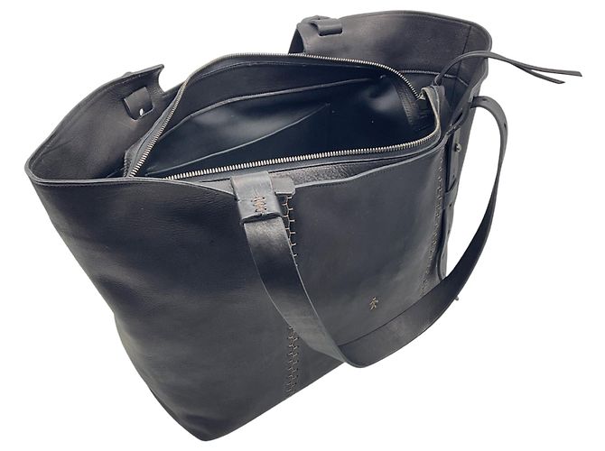 Henry Béguelin Borsa tote grande in pelle Betta nera Henry Beguelin - vista 12
