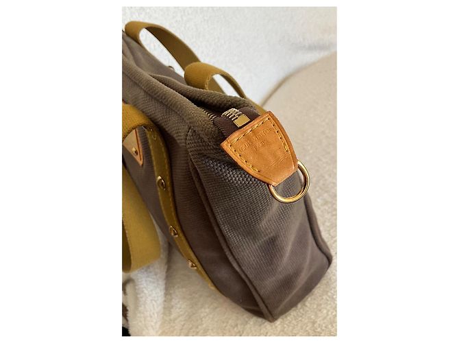 Louis Vuitton Antigua MM Tasche Braun Grün Canvas Khaki - Ansicht 10