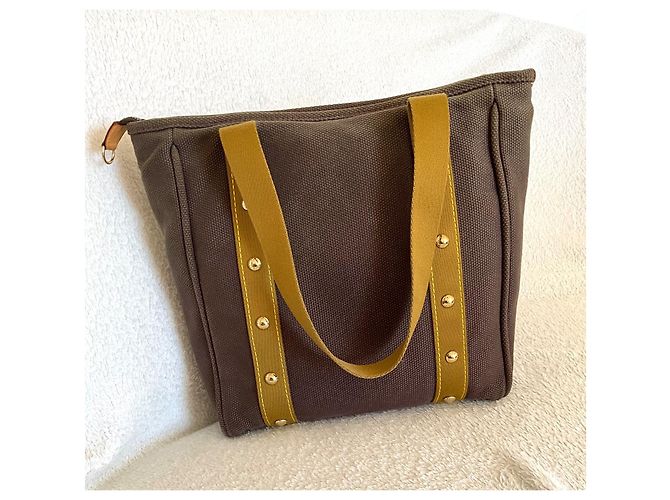 Louis Vuitton Antigua MM Tasche Braun Grün Canvas Khaki - Ansicht 3