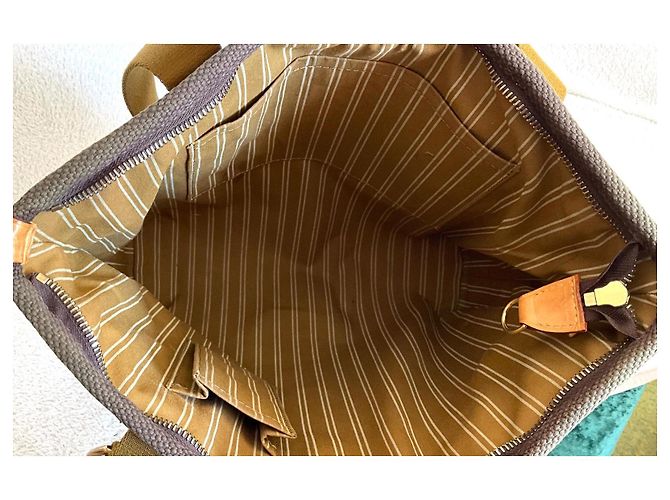 Louis Vuitton Antigua MM Tasche Braun Grün Canvas Khaki - Ansicht 8