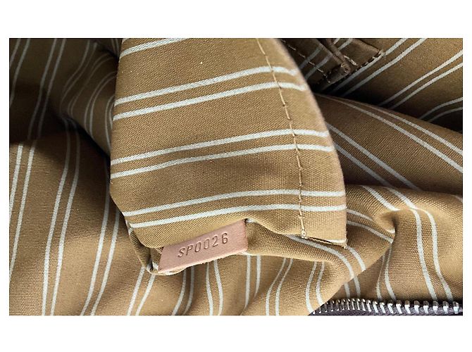 Louis Vuitton Antigua MM Tasche Braun Grün Canvas Khaki - Ansicht 9