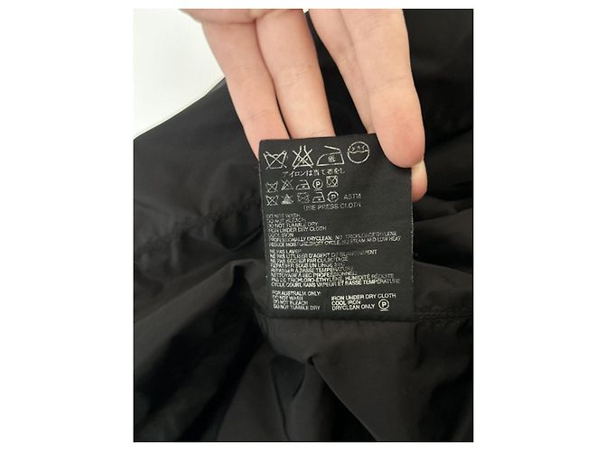 Abrigo doble de lana y nylon Prada negro - vista 10