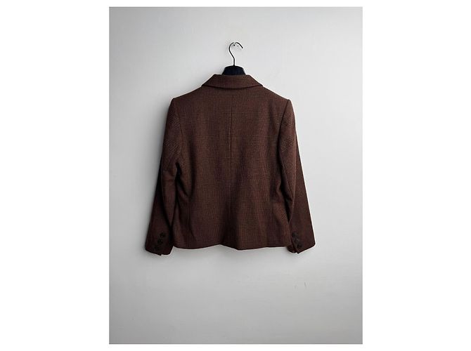 Blazer Icónico Yves Saint Laurent Marrón Lana Castaño - vista 10