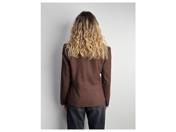 Blazer Icónico Yves Saint Laurent Marrón Lana Castaño - vista 4
