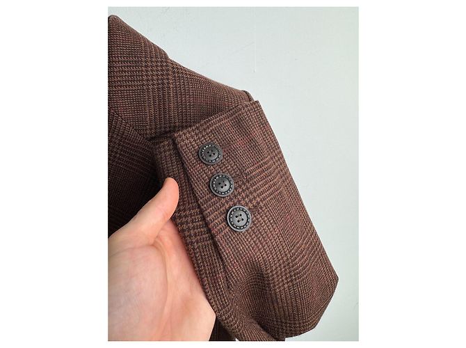 Blazer Icónico Yves Saint Laurent Marrón Lana Castaño - vista 7