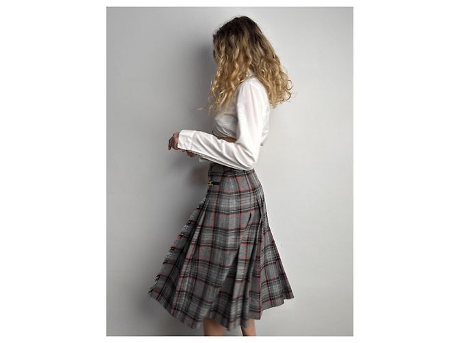 Falda Céline de lana gris Talla 42 - vista 5
