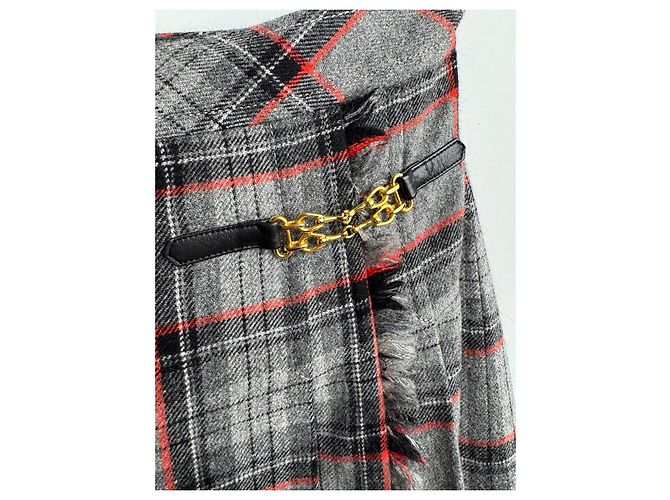 Falda Céline de lana gris Talla 42 - vista 8
