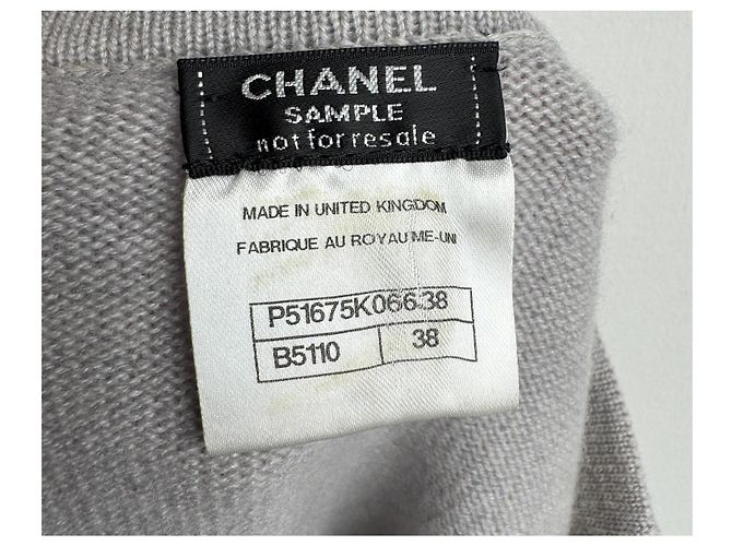 Falda Chanel de cachemira gris - vista 6