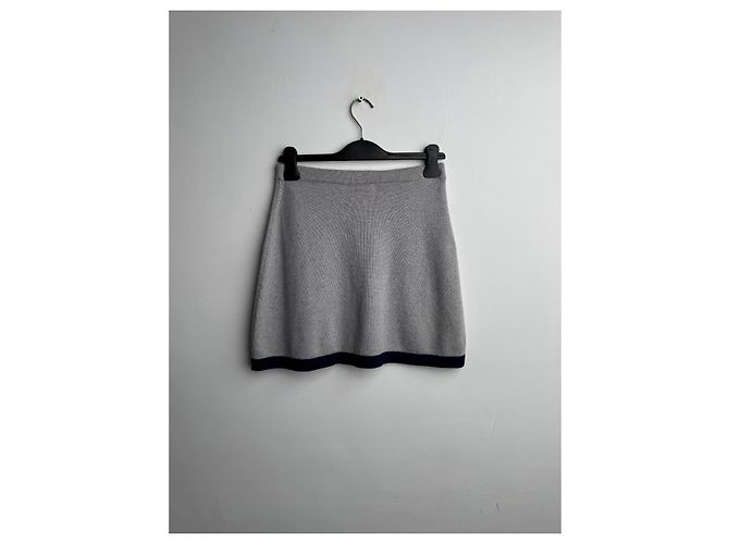 Falda Chanel de cachemira gris - vista 9
