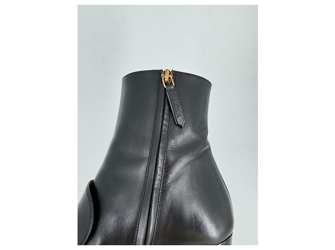 Stivaletti Gucci Marmont in pelle nera Nero - vista 11