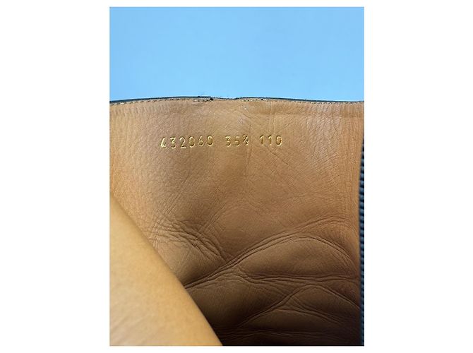 Stivaletti Gucci Marmont in pelle nera Nero - vista 15