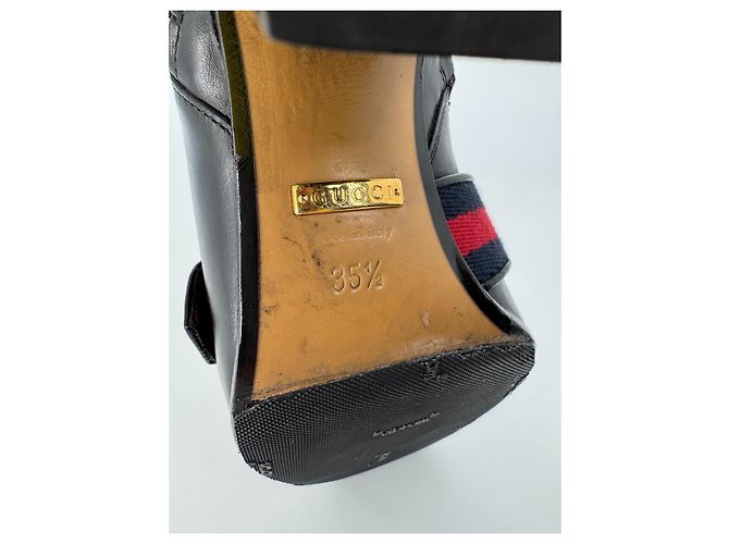 Stivaletti Gucci Marmont in pelle nera Nero - vista 17