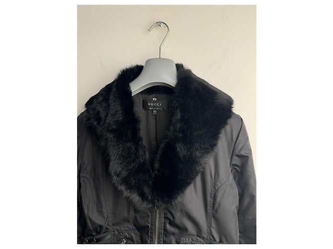 Gucci Tom Ford Rabbit Fur Jacket Black - view 6