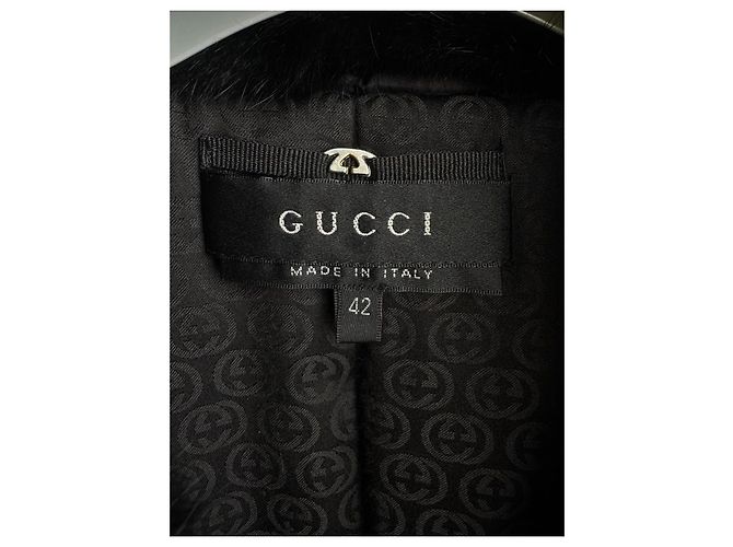 Gucci Tom Ford Rabbit Fur Jacket Black - view 7