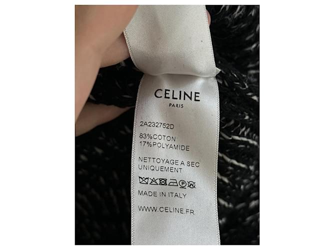 Céline Suéter de algodão cinza - vista 11