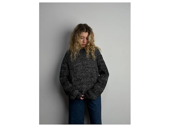 Céline Suéter de algodão cinza - vista 3