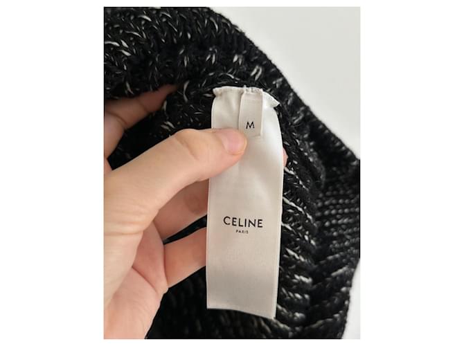 Céline Suéter de algodão cinza - vista 9