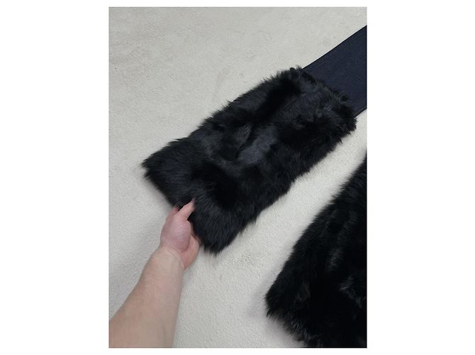 Fendi Pelzjeans Lammfell Navy Blau Marineblau - Ansicht 4