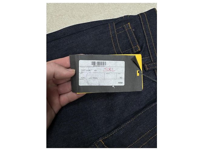 Fendi Pelzjeans Lammfell Navy Blau Marineblau - Ansicht 6
