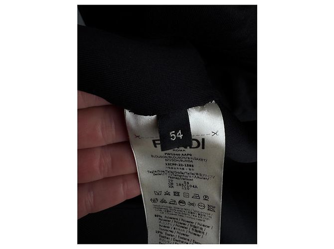 Fendi Felpa con Cappuccio FF Monogram Chenille Nera Nero - vista 10