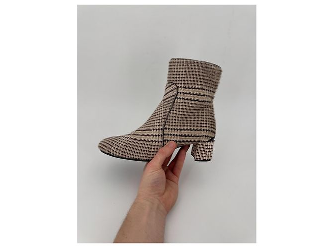 Botines Prada de pelo de pony beige - vista 10