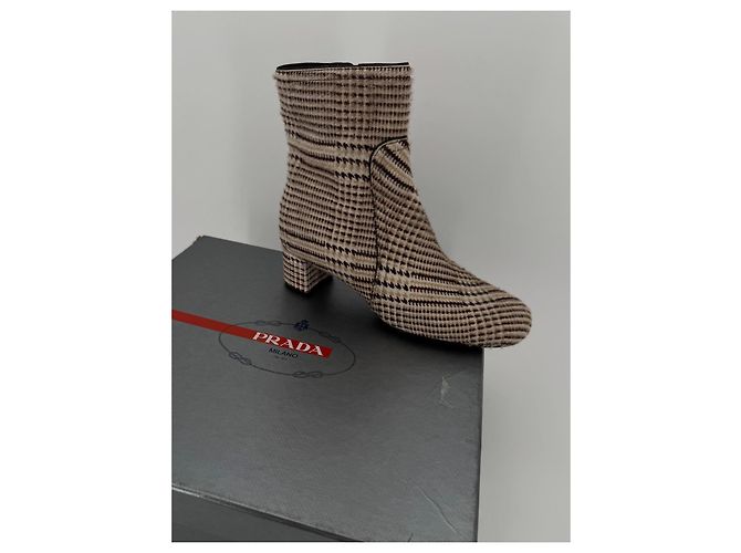 Botines Prada de pelo de pony beige - vista 15