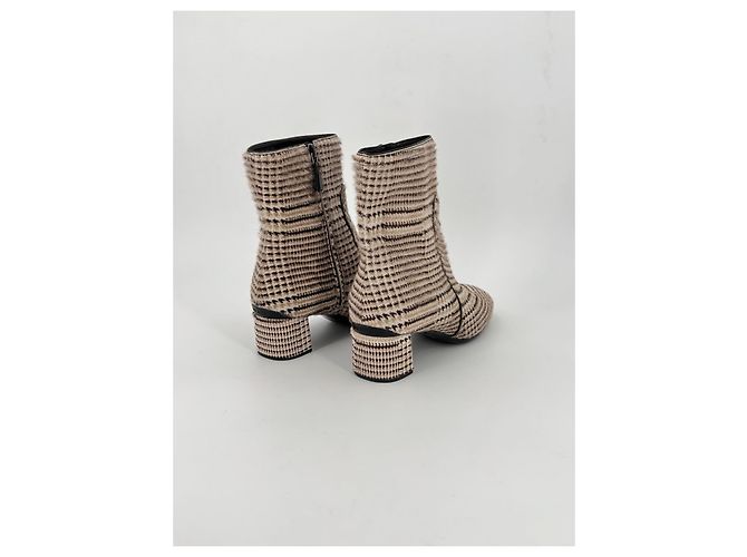 Botines Prada de pelo de pony beige - vista 3