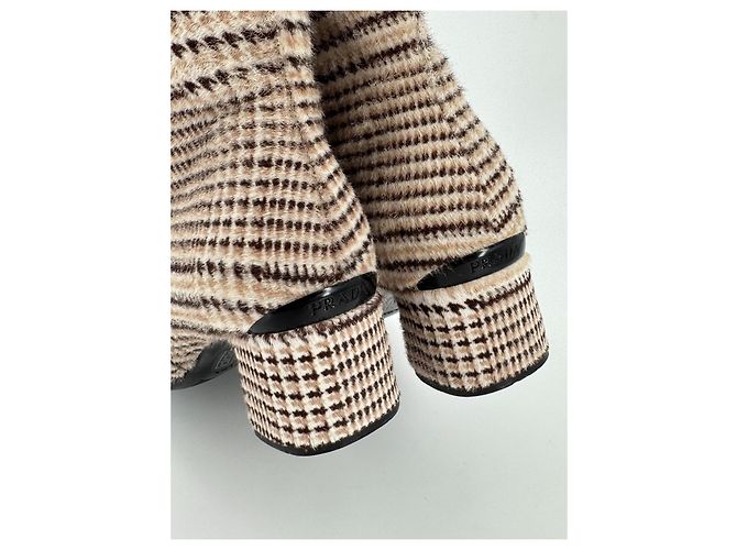 Botines Prada de pelo de pony beige - vista 4
