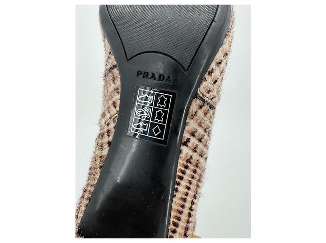 Botines Prada de pelo de pony beige - vista 7