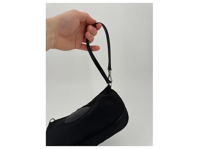 Borsa a spalla e pochette Prada nylon nera Nero - vista 10