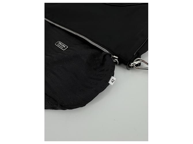 Borsa a spalla e pochette Prada nylon nera Nero - vista 15