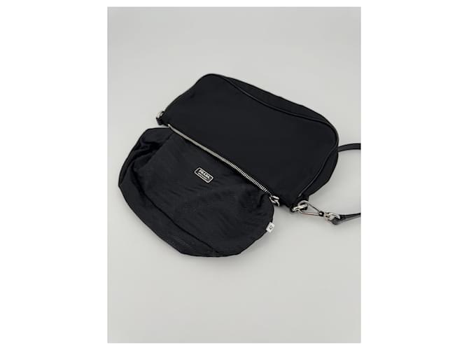 Borsa a spalla e pochette Prada nylon nera Nero - vista 16