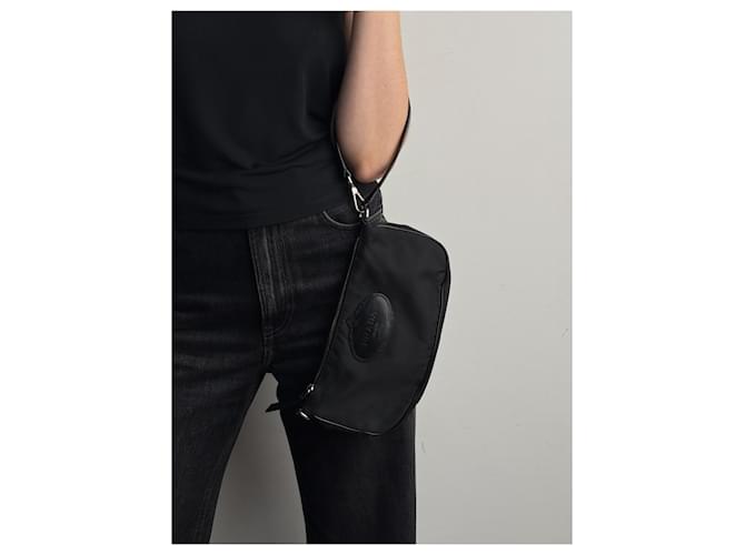 Borsa a spalla e pochette Prada nylon nera Nero - vista 3