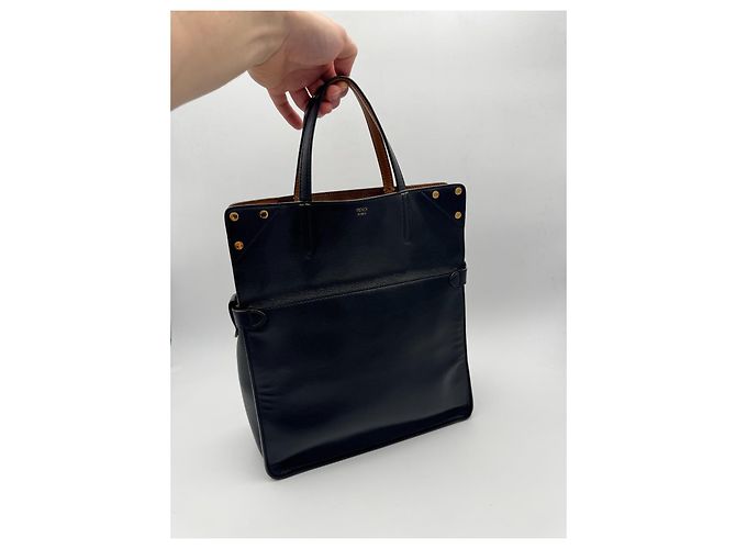 Borsa a tracolla Fendi Flip nera in pelle Nero - vista 11