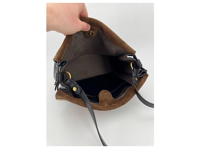 Borsa a tracolla Fendi Flip nera in pelle Nero - vista 14