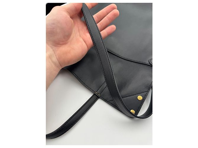 Borsa a tracolla Fendi Flip nera in pelle Nero - vista 20