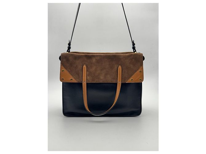 Borsa a tracolla Fendi Flip nera in pelle Nero - vista 7