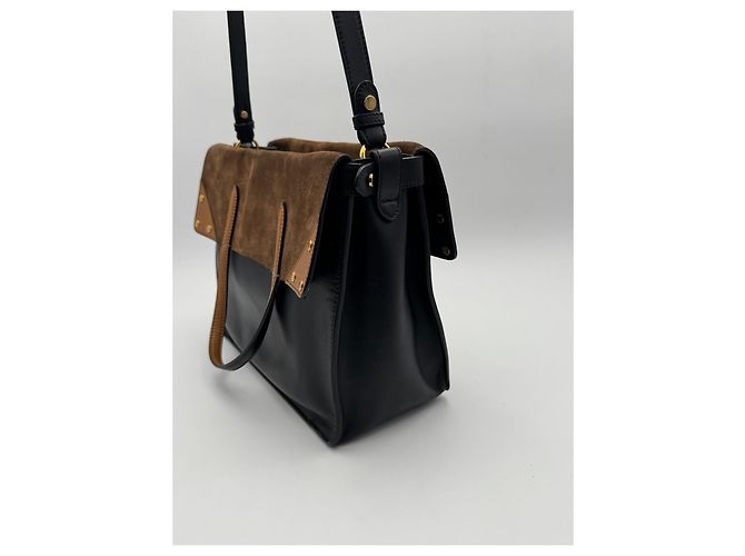 Borsa a tracolla Fendi Flip nera in pelle Nero - vista 9
