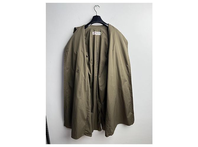 Trench coat militar Yves Saint Laurent Khaki de algodón Caqui - vista 14