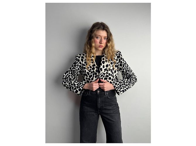 Yves Saint Laurent Cow Blazer Weiß - Ansicht 2