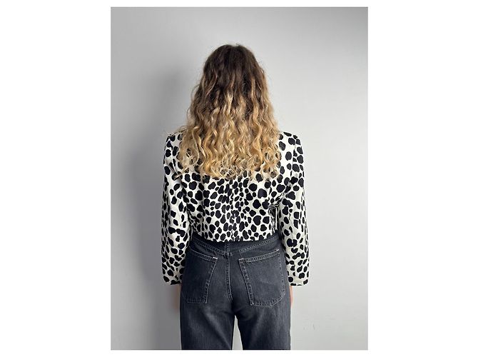 Yves Saint Laurent Cow Blazer Weiß - Ansicht 3