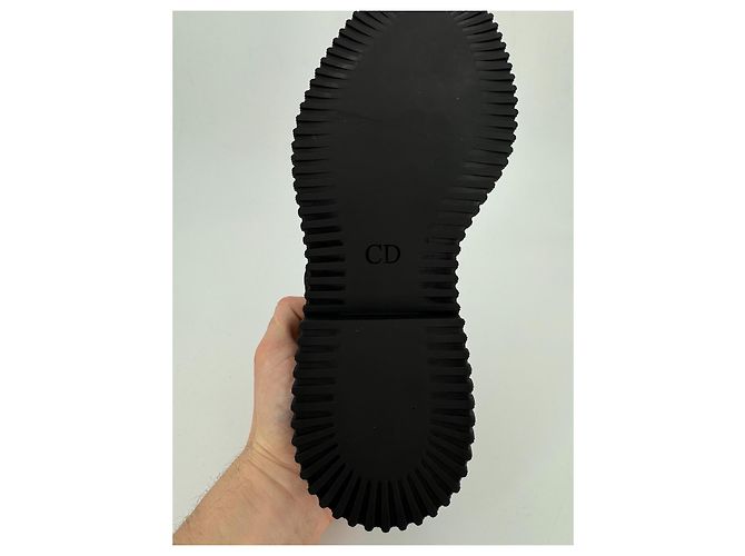 Derby Dior Homme in pelle ricamati a pois neri Nero - vista 5