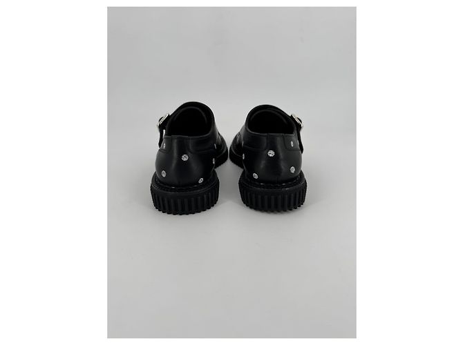 Derby Dior Homme in pelle ricamati a pois neri Nero - vista 6