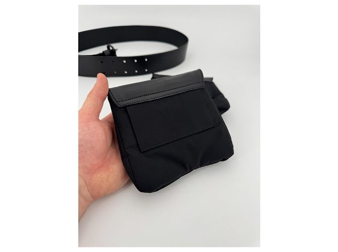 Prada Sport Double Pouch Belt Bag Nero Nylon - vista 10