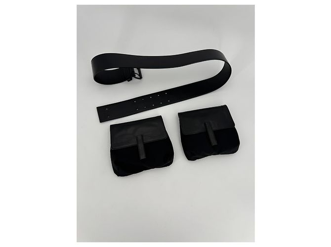 Prada Sport Double Pouch Belt Bag Nero Nylon - vista 4