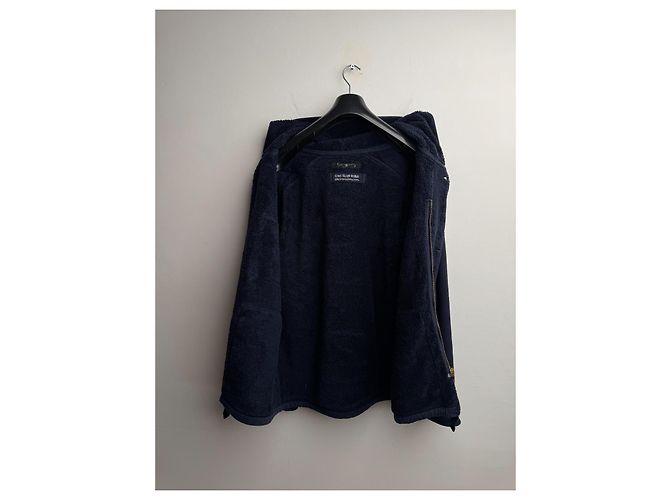 Stone Island Giacca con cappuccio blu navy cotone - vista 13